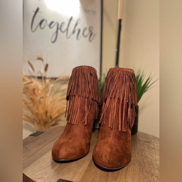 Cognac Melvins 8 Size Suede Brown Bootie - Picture 7 of 9